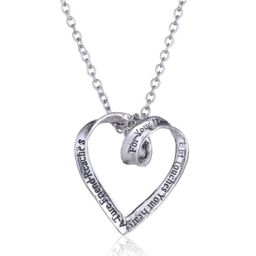 Персонифицированное серебро Love Heart Letter Pendant Necklace Jewelry